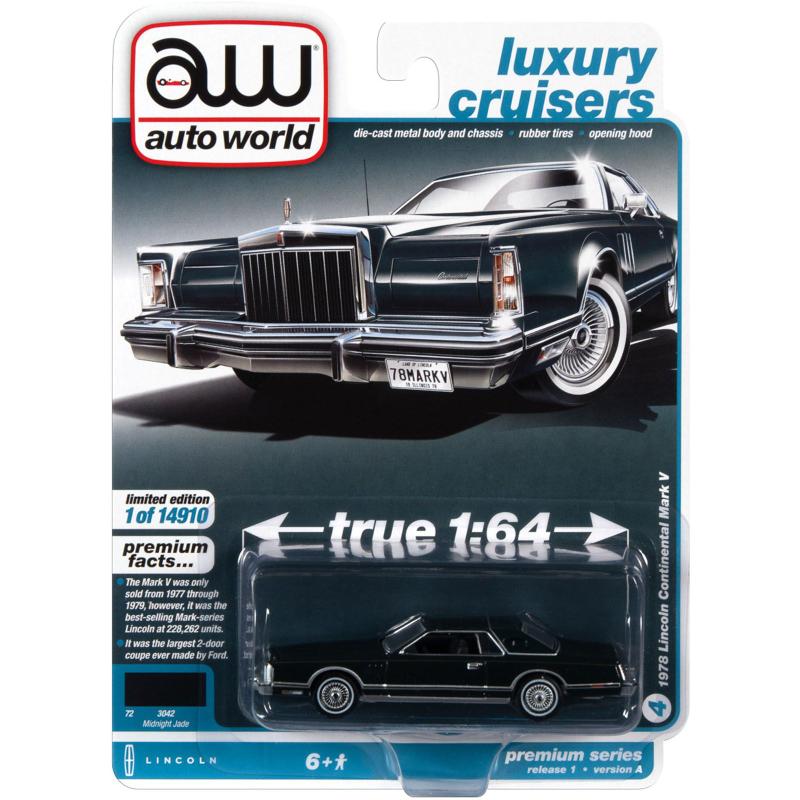 Miniatura - 1:64 - 1978 Lincoln Continental Mark V Green